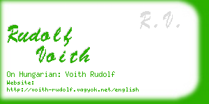 rudolf voith business card